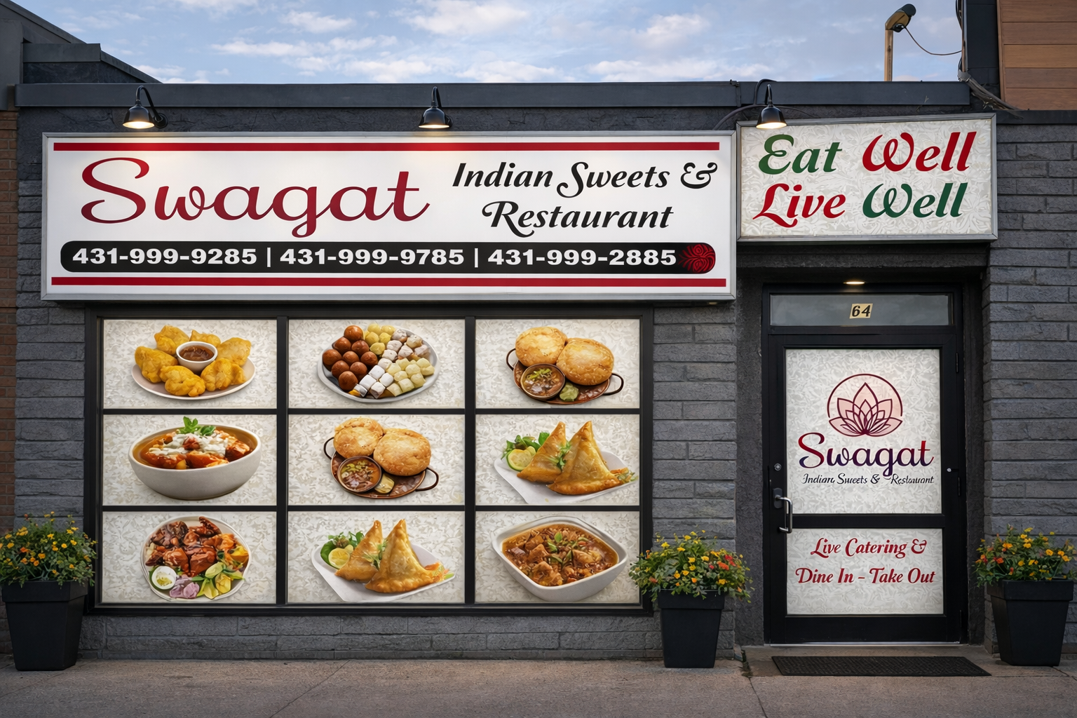 Authentic Punjabi dishes served at Swagat Sweets And Restaurant Inkster Blvd Winnipeg